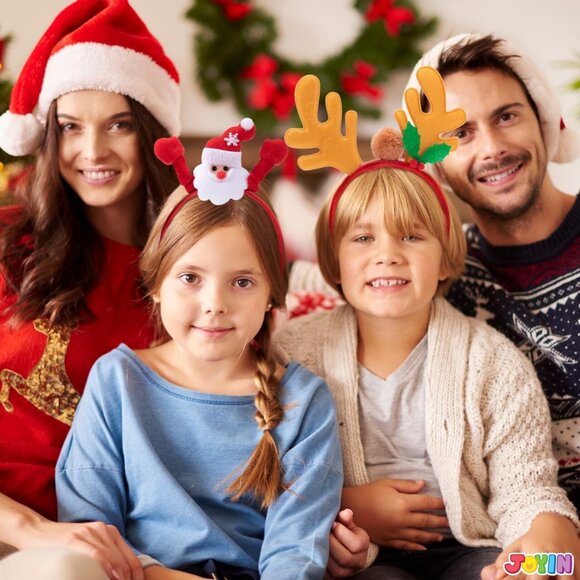 12-Pack Christmas Headbands Assorted Designs for Women, Men & Kids Party Hats - Picture 5 of 9